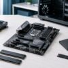 CPUやメモリ、GPU、ストレージを周囲に配置した自作PC用マザーボードの構成